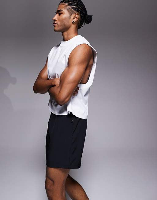 4505 Icon 5 inch quick dry training shorts with zip pockets in black