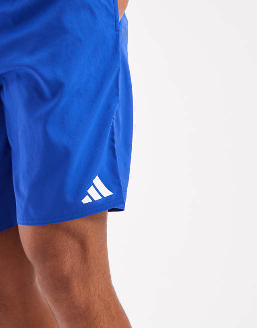 adidas Training 8"" swim shorts in blue