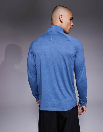 Puma Run Velocity Cloudspun 1/4 zip top in blue