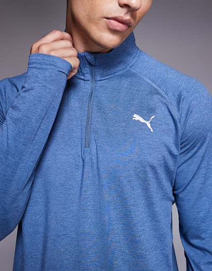 Puma Run Velocity Cloudspun 1/4 zip top in blue