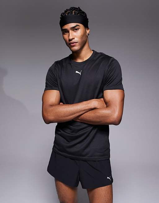 Puma Tad Essentials Heather Cat training t-shirt in black