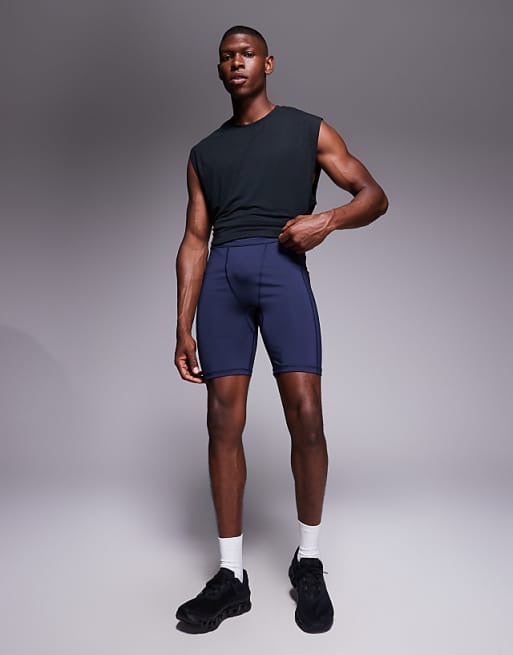 4505 Icon active quick dry base layer training half tight in deep navy
