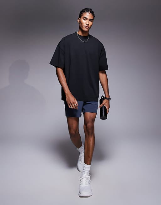 4505 Icon heavyweight cotton oversized t-shirt with quick dry finish in black