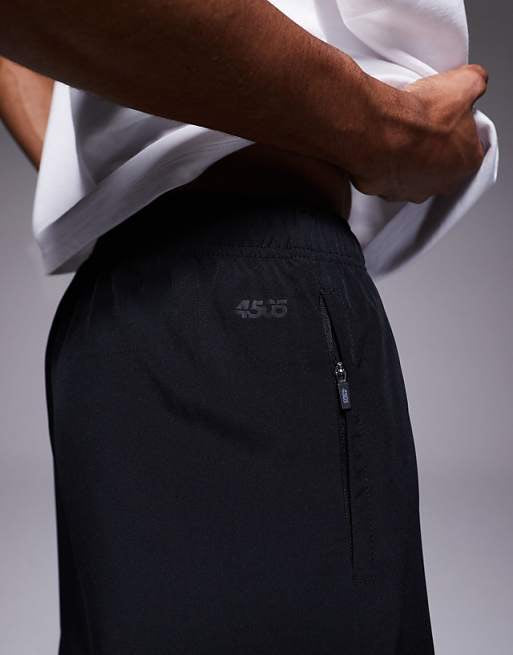 4505 Icon 5 inch quick dry training shorts with zip pockets in black