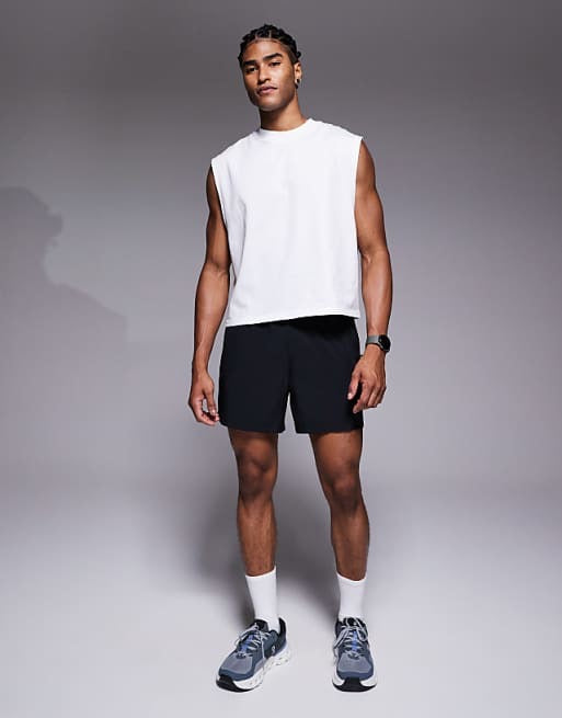 4505 Icon 5 inch quick dry training shorts with zip pockets in black