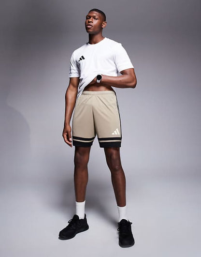 adidas Football Squadra25 shorts in stone and black