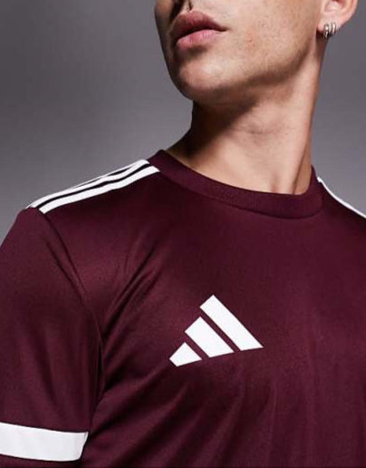 adidas Football Squadra25 t-shirt in burgundy
