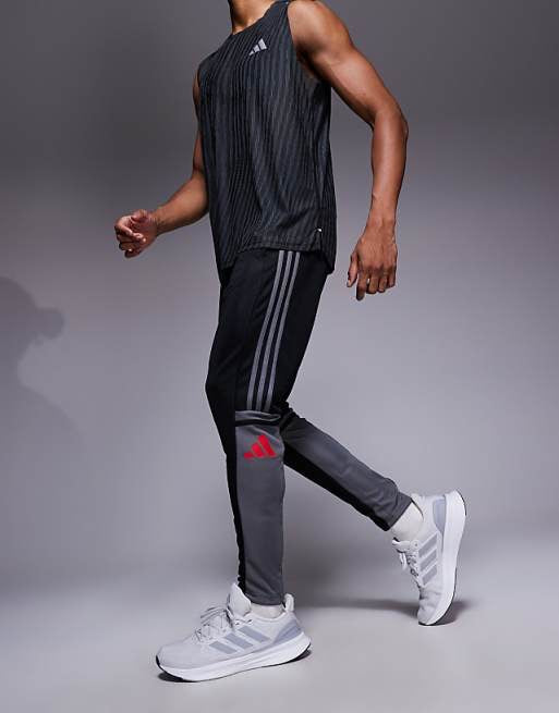 adidas Football Squadra joggers in black and red