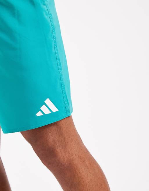 adidas Training 5"" swim shorts in teal