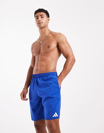 adidas Training 8"" swim shorts in blue