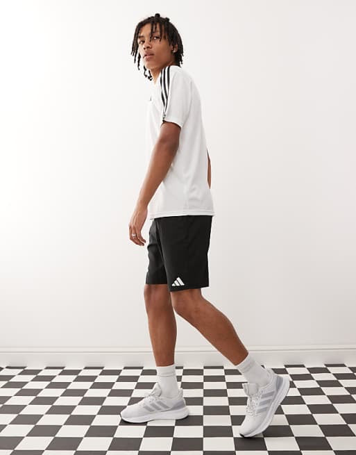 adidas Training 8"" swim shorts in black