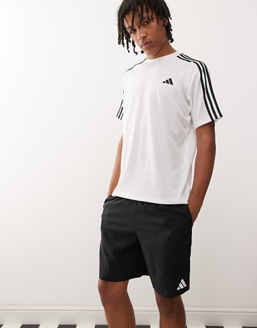 adidas Training 8"" swim shorts in black